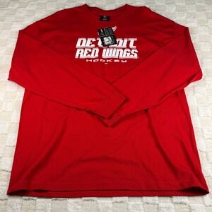 Detroit Red Wings Hockey Antigua Long Sleeve NHL T-Shirt Mens‎ XL